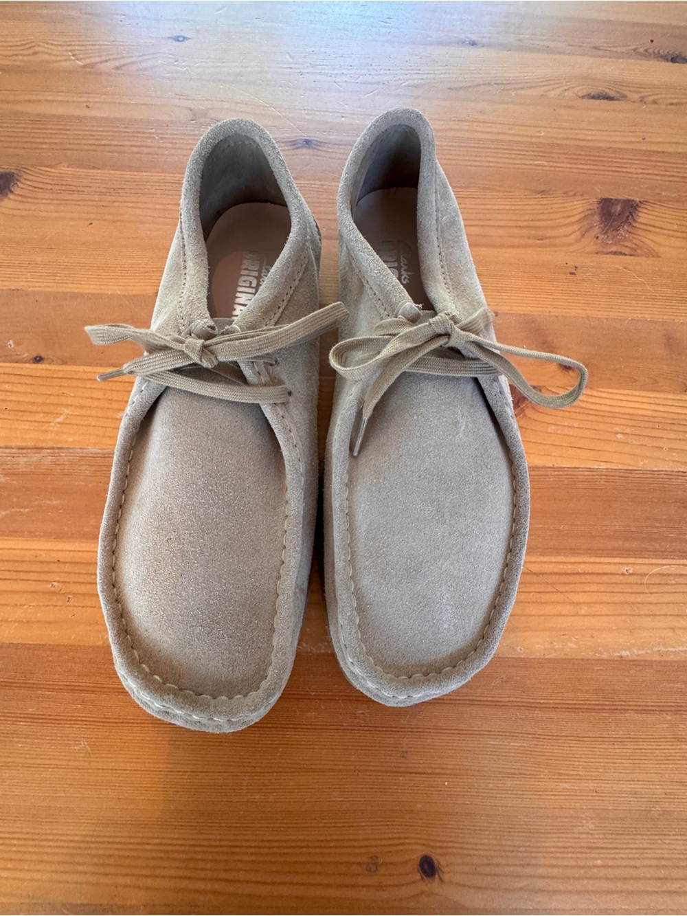 Clarks Men’s Classic Wallabee Boots in Tan Suede